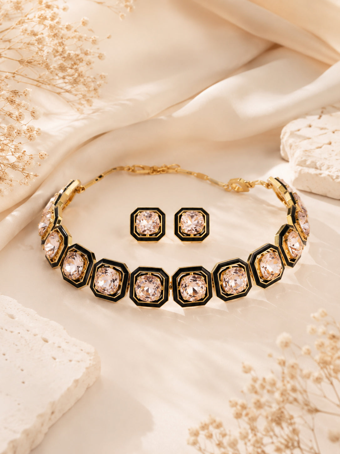 Aanura Bold Multi-Colour Gemstone Choker Necklace
