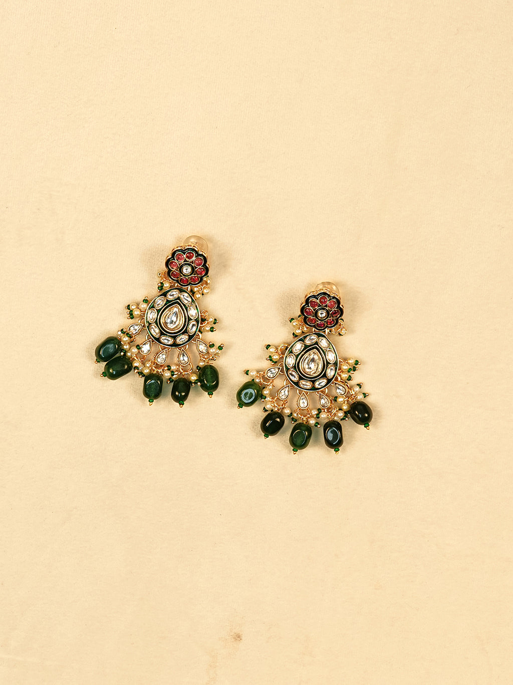 Aanura Gold Plated Traditional Necklace Set