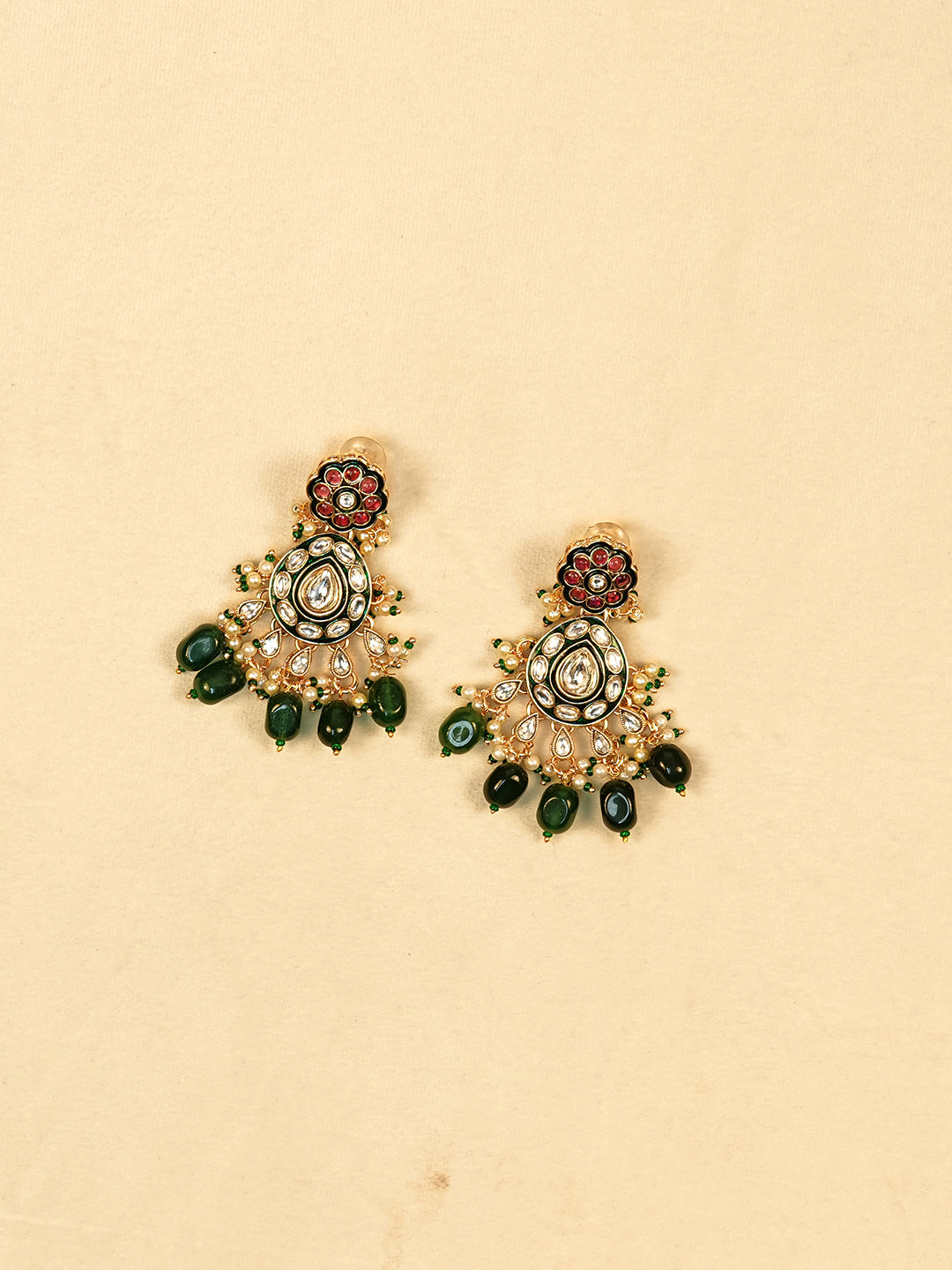 Aanura Gold Plated Traditional Necklace Set