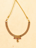Aanura Gold Plated Layered Necklace & Earring Set