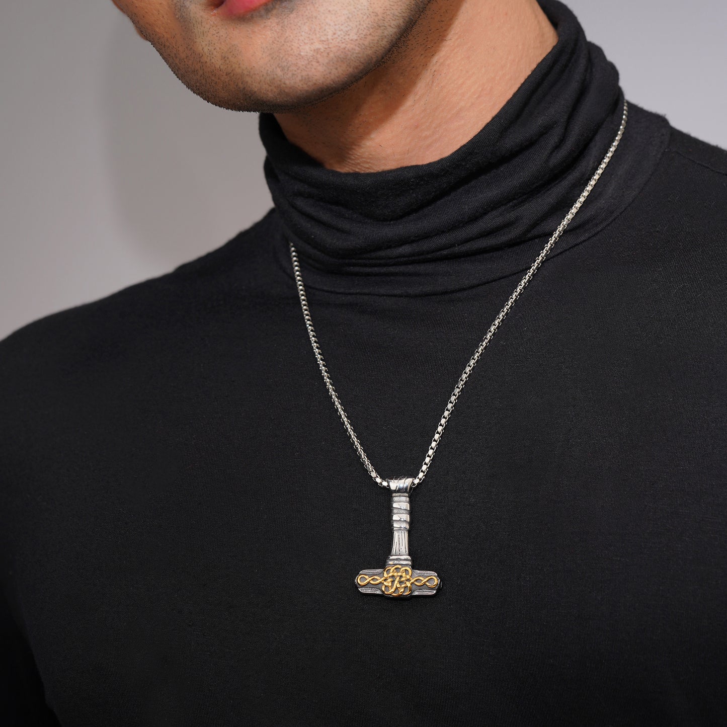 Aanura Dual-Tone Hammer Chain For Men