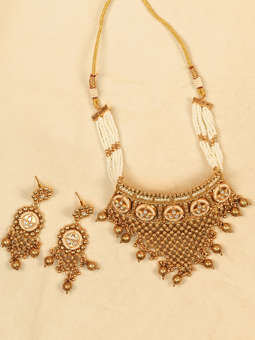 Aanura Gold Plated Heritage Necklace Set