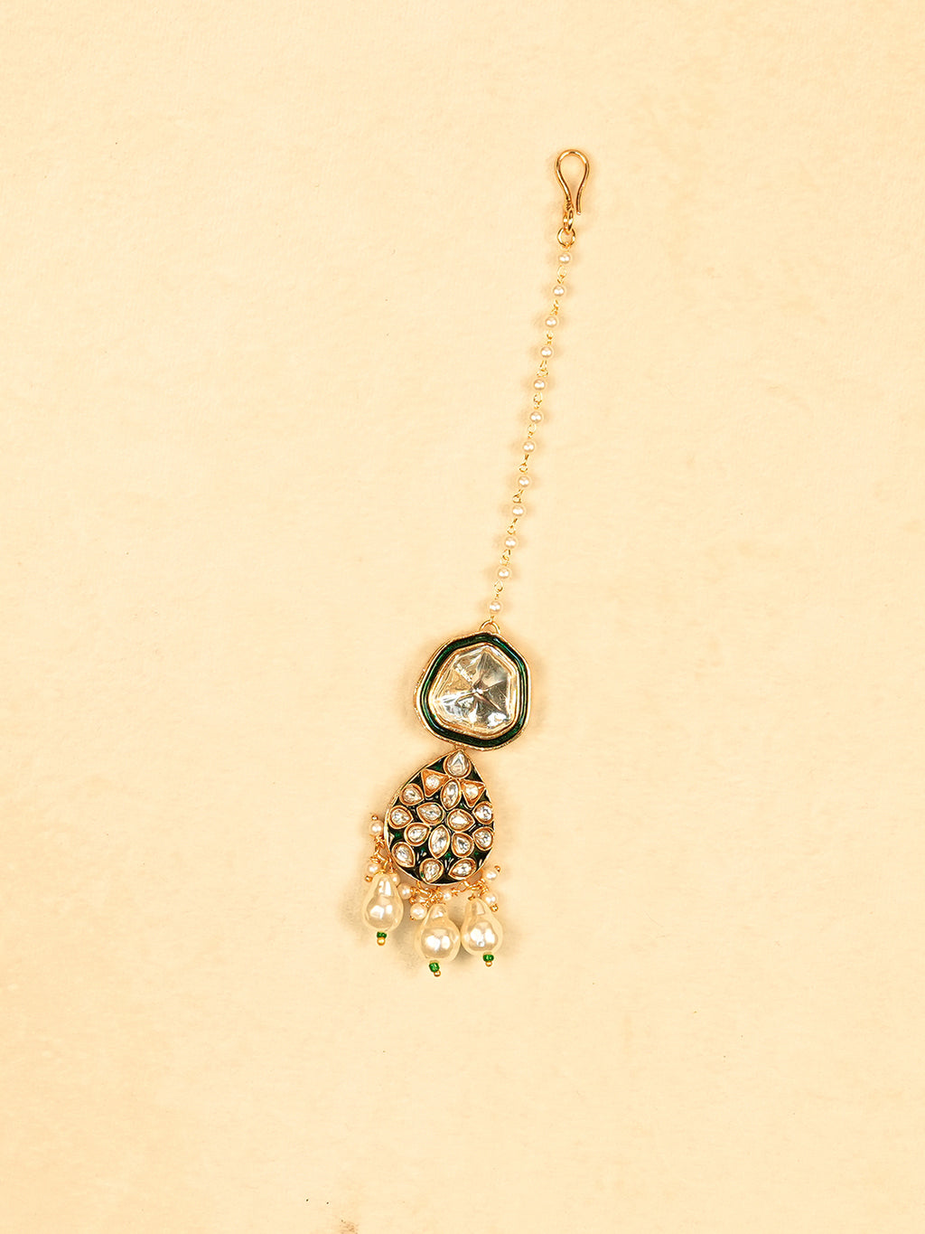Aanura Gold Traditional Necklace Set With Earrings