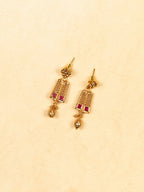 Aanura Gold Plated Layered Necklace & Earring Set