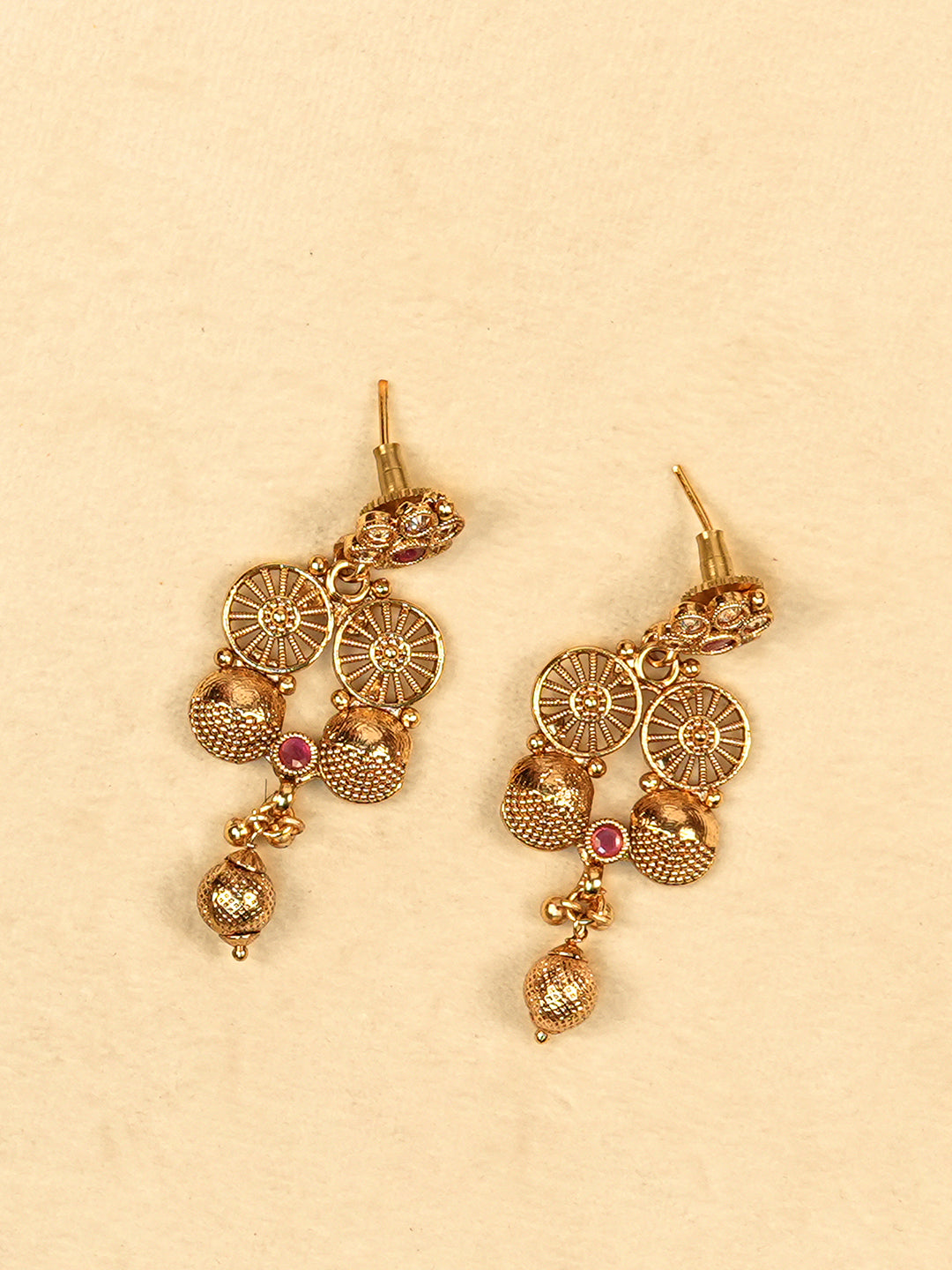 Aanura Gold Plated Heritage Disc Necklace Set