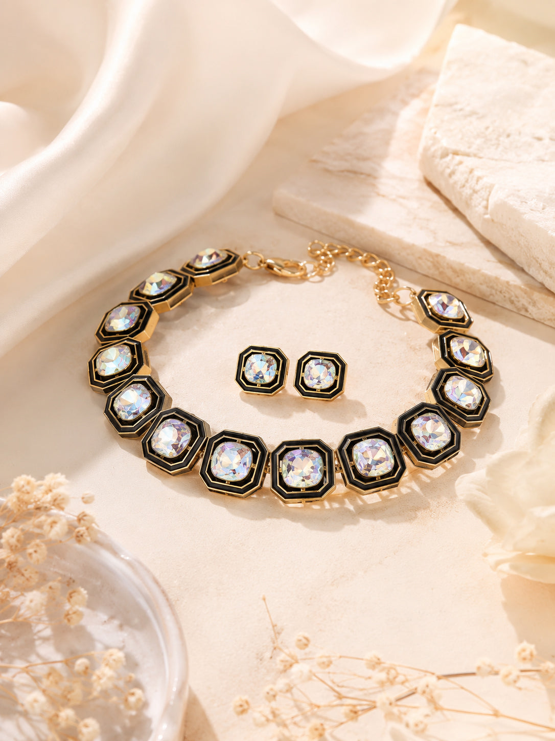 Aanura Bold Multi-Colour Gemstone Choker Necklace