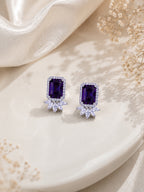 Aanura Yellow Cushion-Cut CZ Cluster Earrings