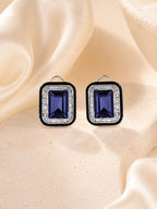 Aanura Champagne Rectangular Stud Earrings
