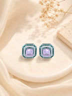Aanura Ruby & Emerald Octagon Stud Earrings