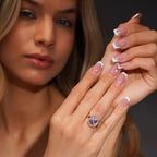 18K Gold Plated Pink Shield Anti-Tarnish Waterproof Ring