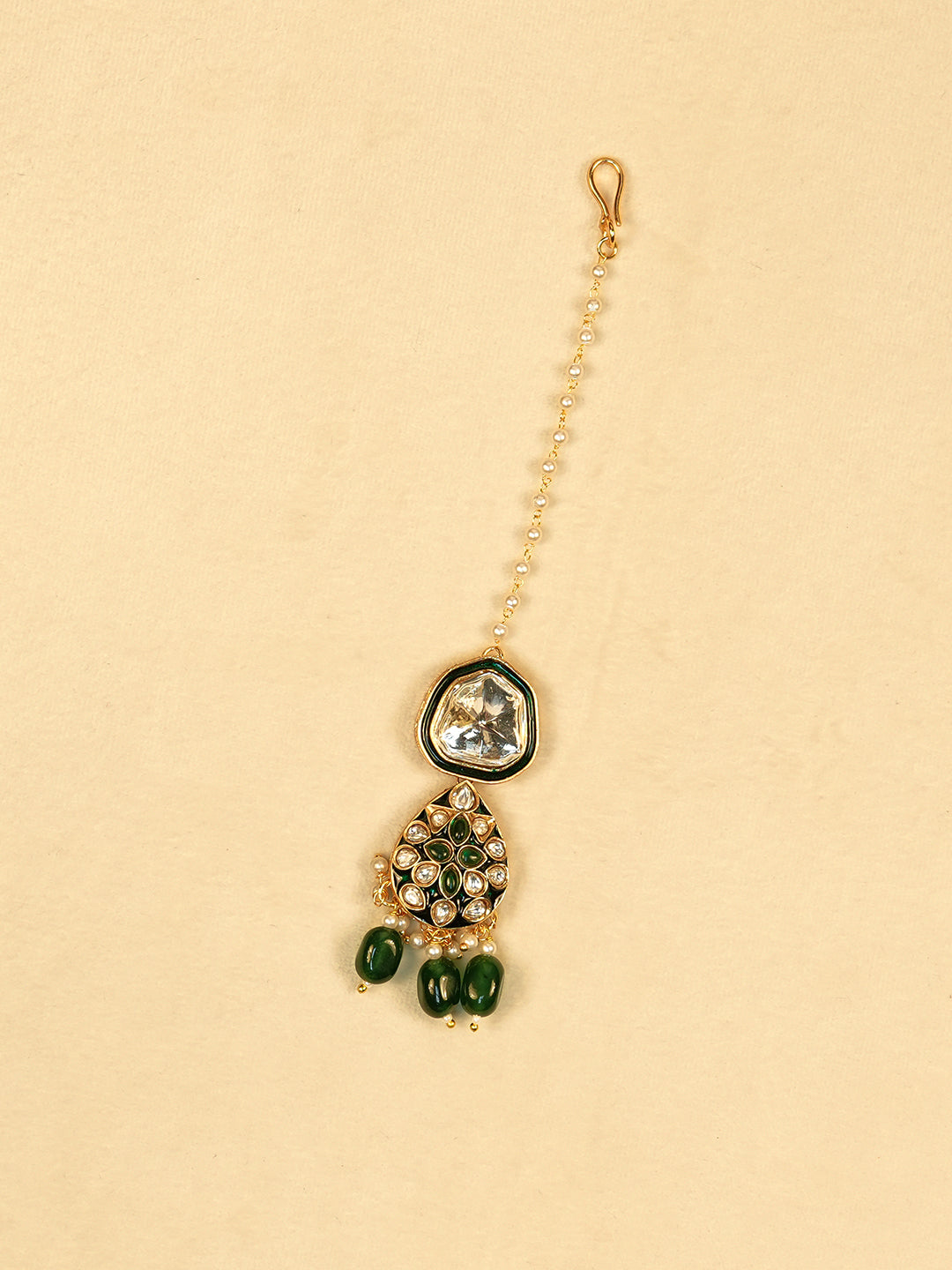 Aanura Gold Traditional Necklace Set With Earrings