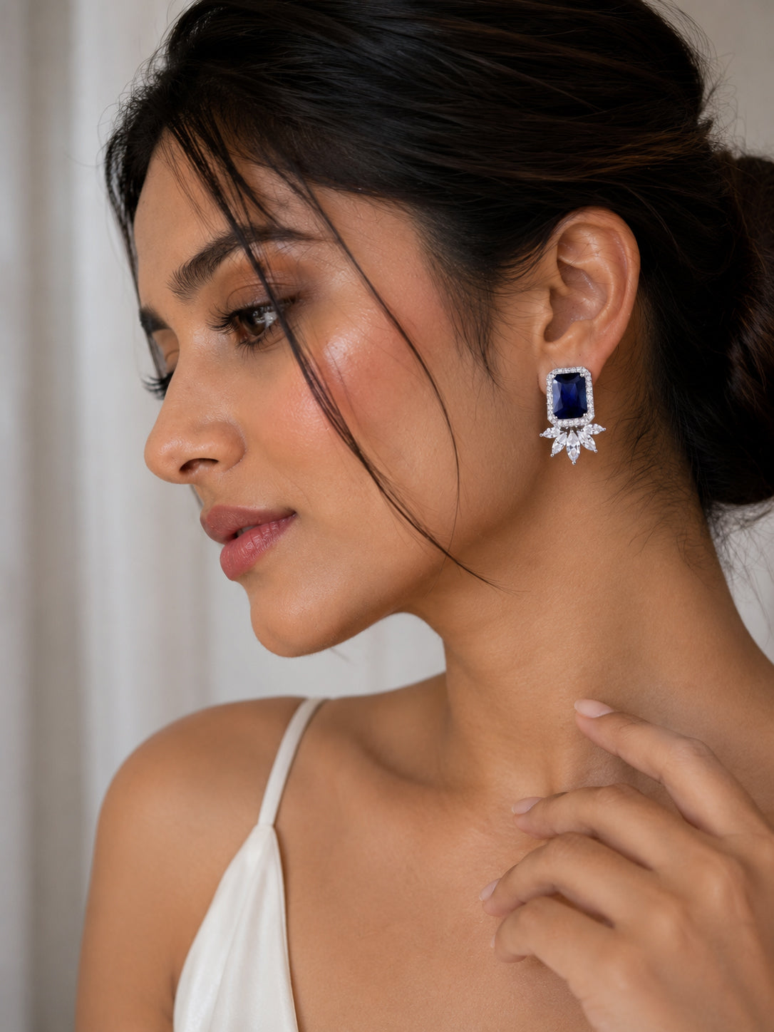 Aanura Yellow Cushion-Cut CZ Cluster Earrings