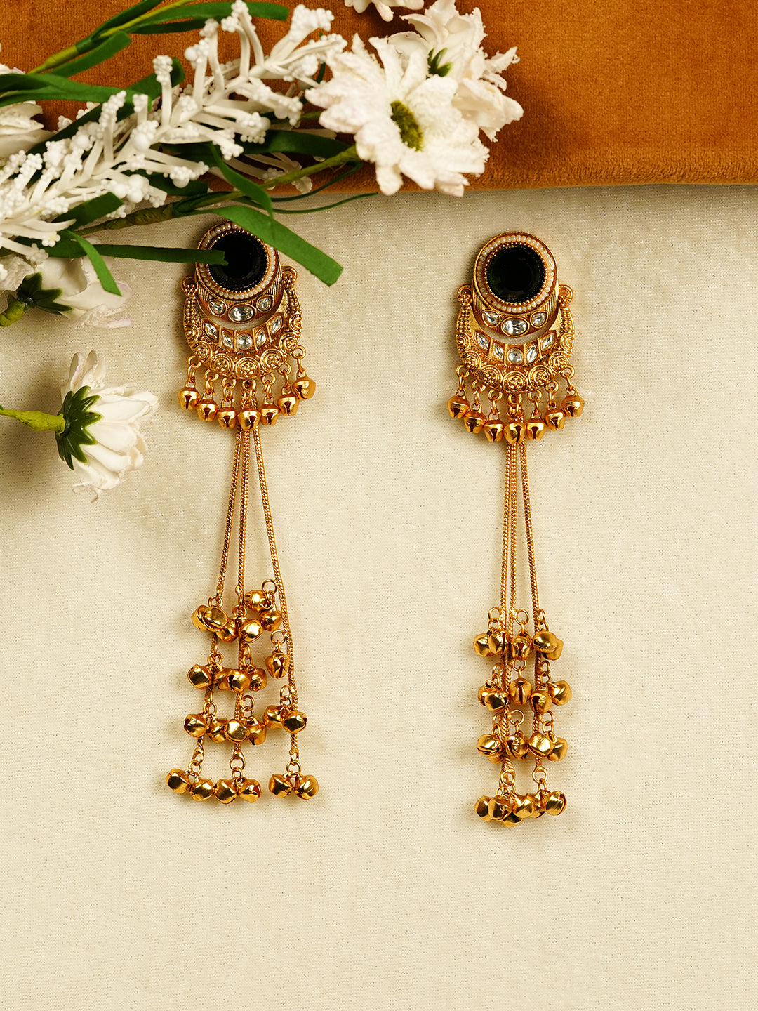 Aanura Gold Plated Chandrika Drop Earrings