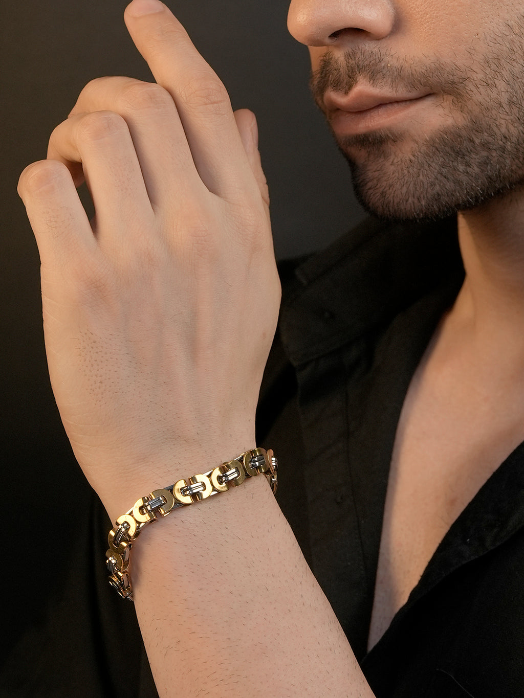 18K Gold Plated Anti Tarnish Waterproof Roller Bracelet