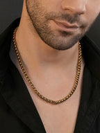 18K Gold Plated Rounded Link Anti-Tarnish Waterproof Chain