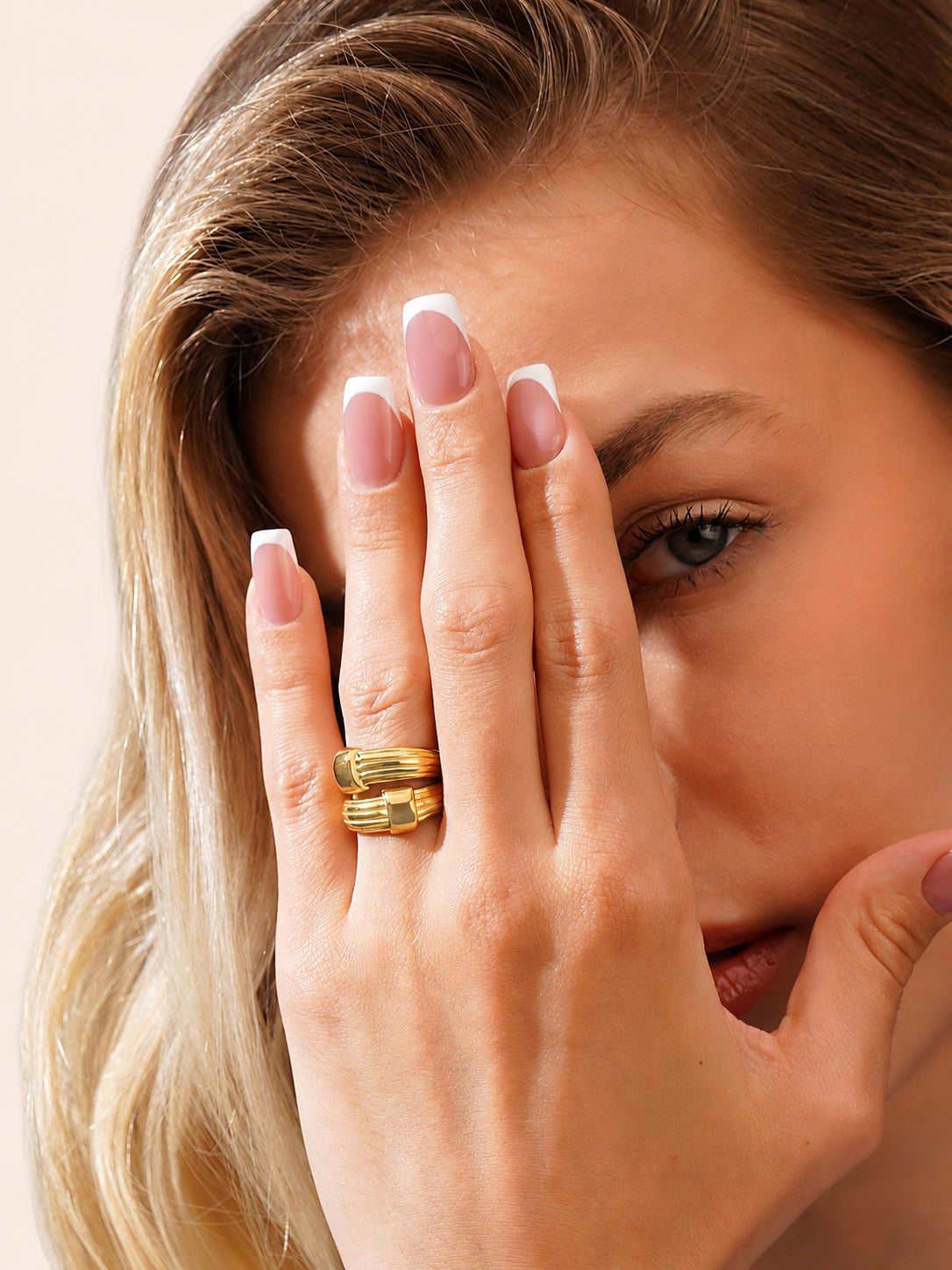 Rhodium-Plated Matte & Adjustable Silver Ring – Anti-Tarnish, Waterproof