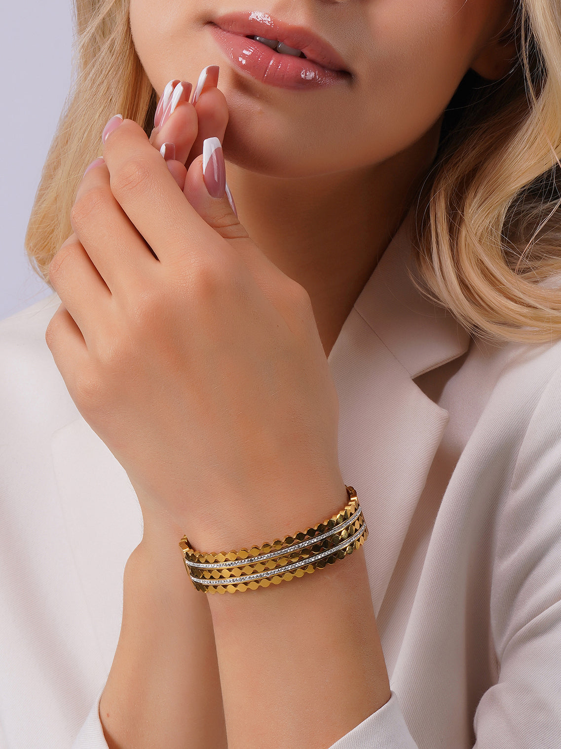 Aanura Gold Crystal Dot Bracelet
