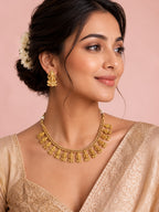 Aanura Antique Temple Goddess Choker Necklace Set