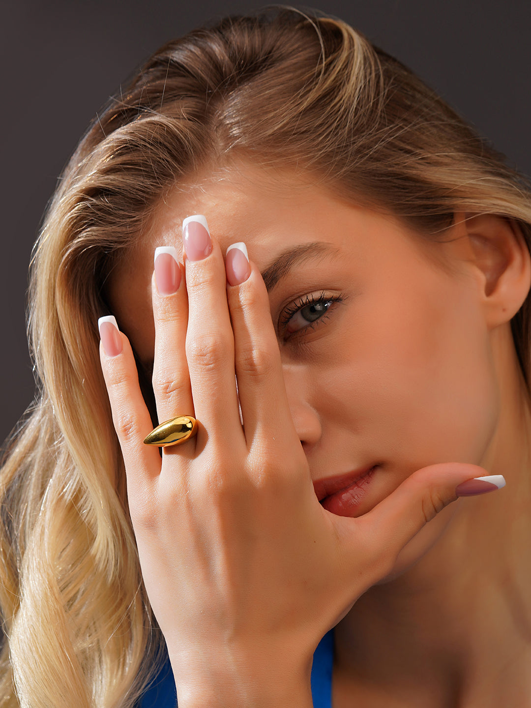Aanura Minimalist gold & silver-tone teardrop