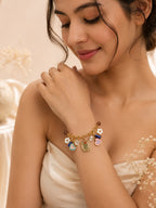 Aanura Heart & Floral Multicharm Bracelet