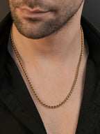 18K Gold Plated Anti Tarnish Waterproof Rope Chain