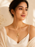 18K Gold Plated Starfish & Shell Charm Necklace