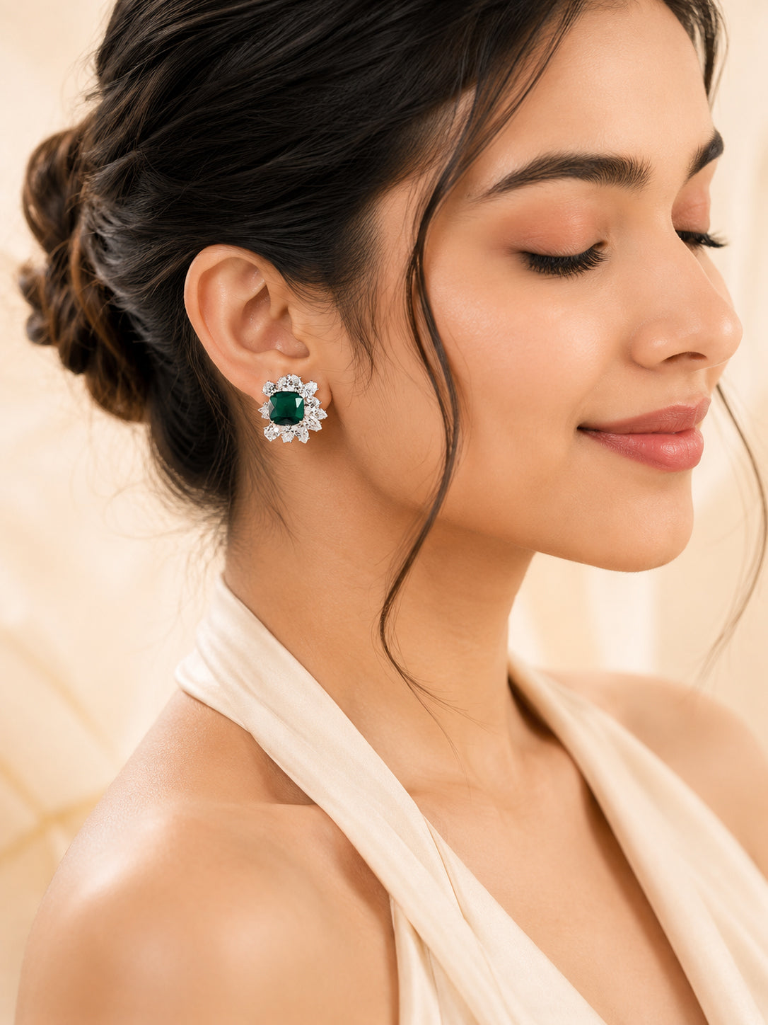 Aanura Ombre Blue and White Drop Earrings