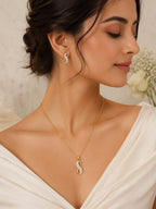 Aanura Infinity Shine Necklace & Earrings Set
