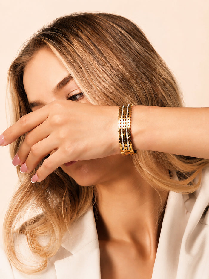 Aanura Gold Crystal Dot Bracelet