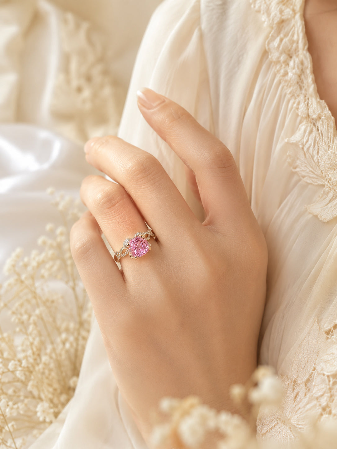 18K Gold Plated Infinity Cushion Anti-Tarnish Waterproof Ring