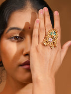 Aanura Regal Peacock Adjustable Statement Ring