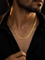 18K Gold Plated Double Snake Link Anti-Tarnish Waterproof Chain