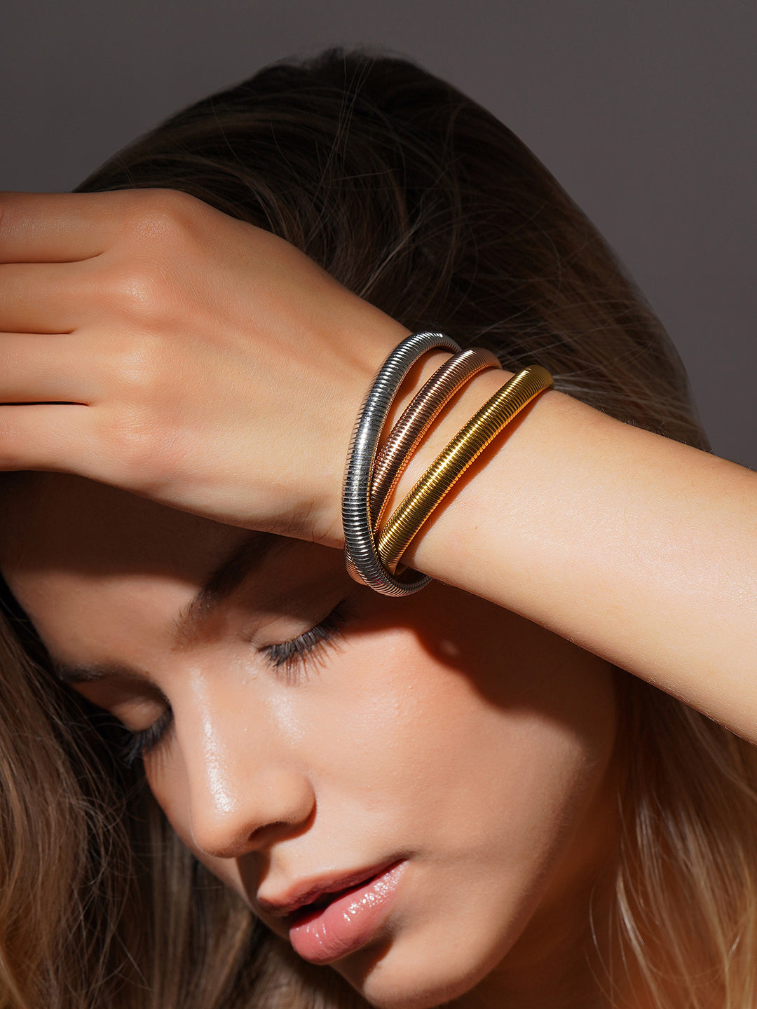 Aanura Triple Coil Statement Bracelet