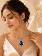 Aanura Black Onyx Teardrop Necklace Set