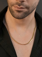 18K Gold Plated Patterned Anti-Tarnish Waterproof Chain