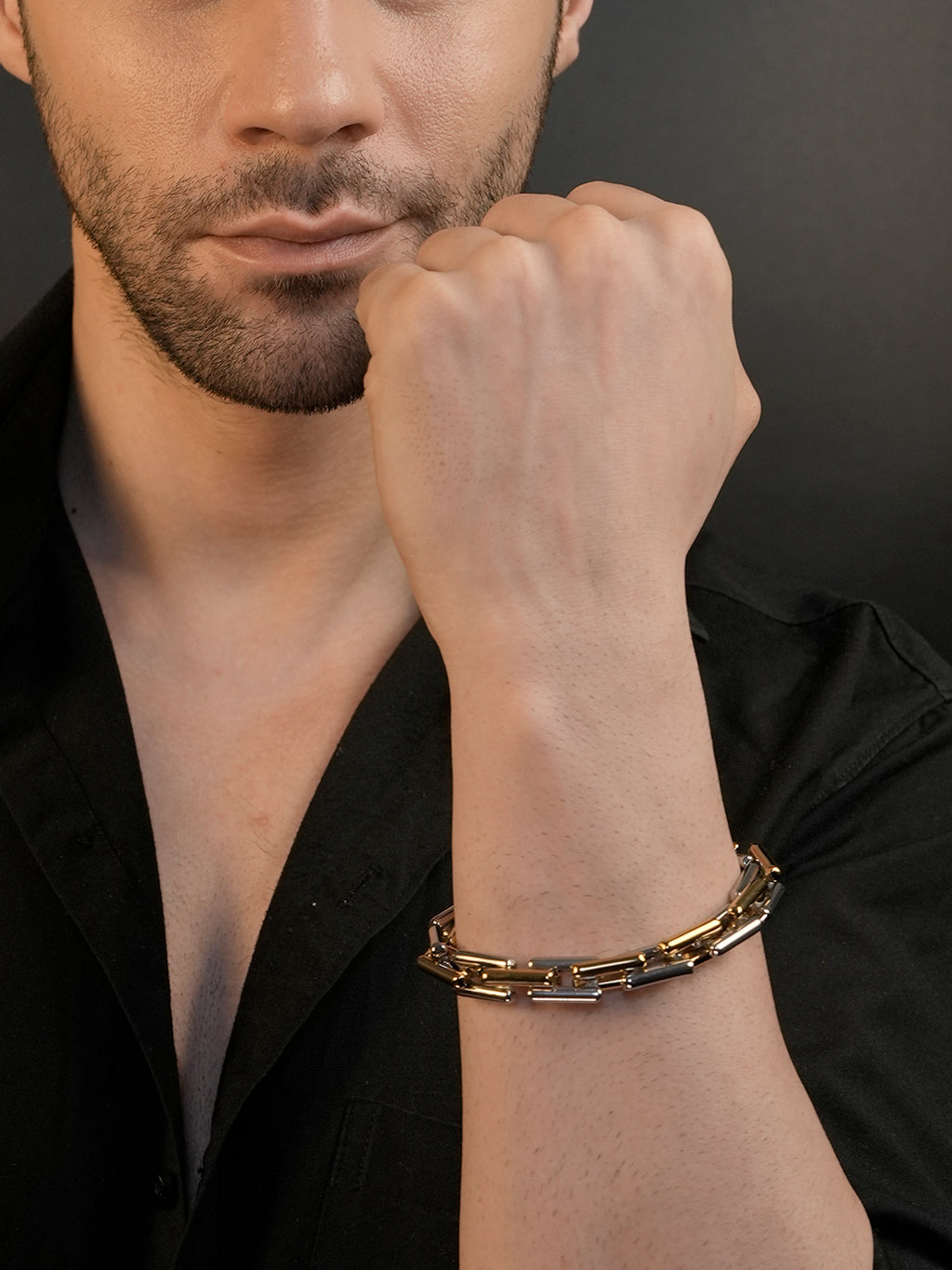 18K Gold Plated Anti Tarnish Waterproof rectangular bar Bracelet