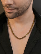 18K Gold Plated Cuban Chain Anti-Tarnish Waterproof Chain for Men