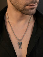 Rhodium Plated Angel Wings Anti-Tarnish Waterproof Chain