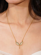 Aanura Winged Spark Pendant Necklace