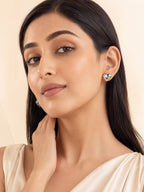 Aanura Cosmic Heart Stainless Steel Stud Earrings