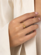 Minimal Nail Open Anti-Tarnish Waterproof Steel Ring