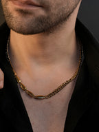 18K Gold Plated Anti Tarnish Waterproof Curb Chain