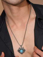 Aanura Men's Evil Eye Pendant Necklace