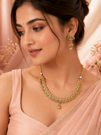 Aanura Gold Plated Scallop Necklace Set