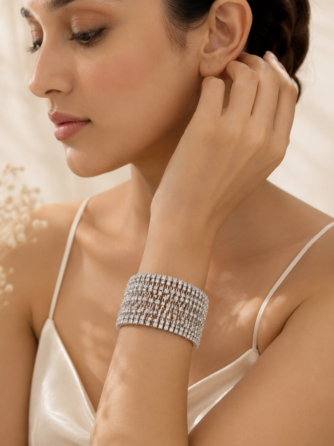 Aanura Diamond Royale Silver Cuff
