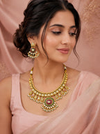 Aanura Royal Antique Choker Necklace with Earrings