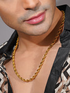 Aanura Men's Gold-Plated Twist Chain