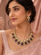 Aanura Grand Red Bridal Necklace with Kundan Embellishments