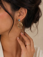Aanura Gold Plated Elegant Drop Earrings