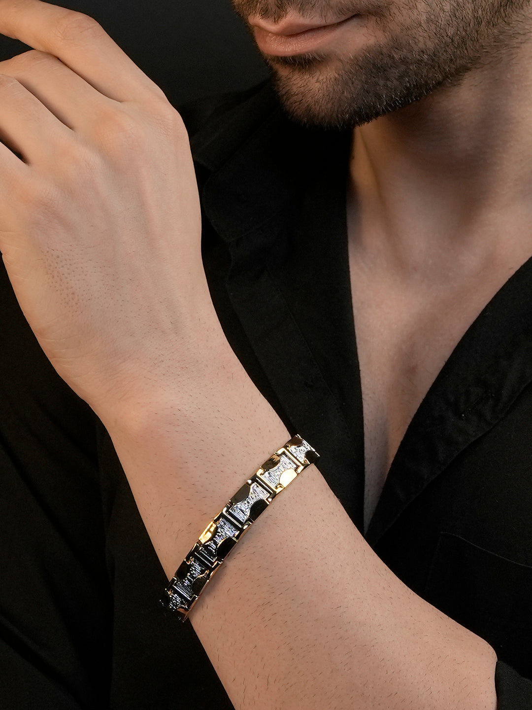 18K Gold Plated Anti Tarnish Waterproof Panel Bracelet